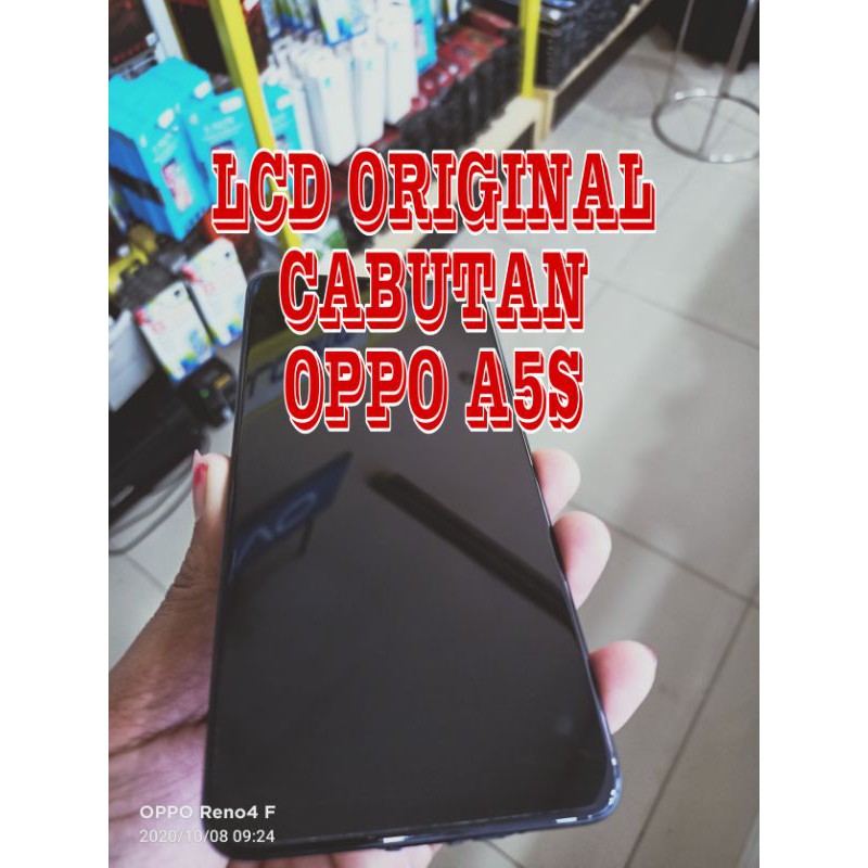 Lcd oppo a5s cabutan ori-lcd oppo a5s-lcd oppo a5s dan frame