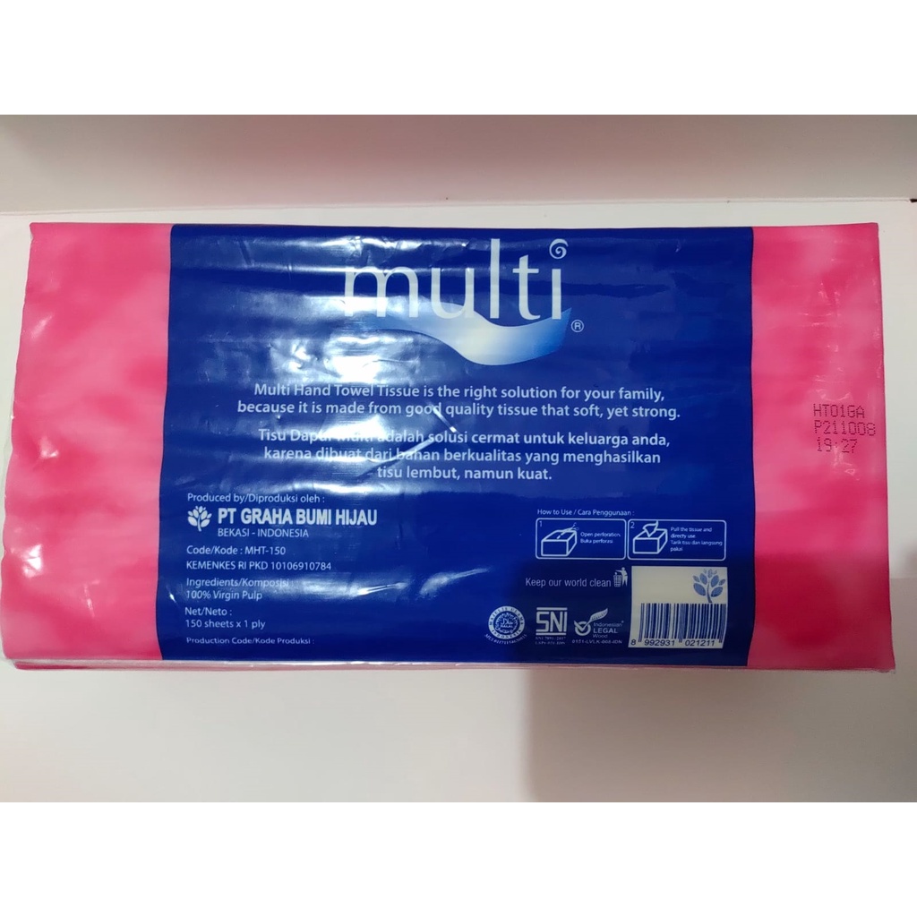 MULTI TISSUE HAND TOWEL / DAPUR 150 SHEET