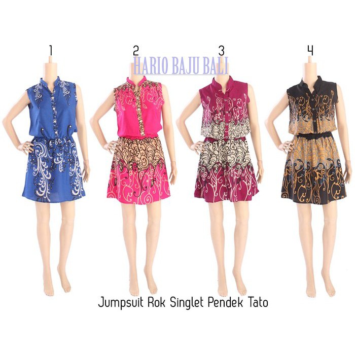 JUMPSUIT ROK DEWASA BAJU BALI WANITA JUMPSUIT SINGLET TATO