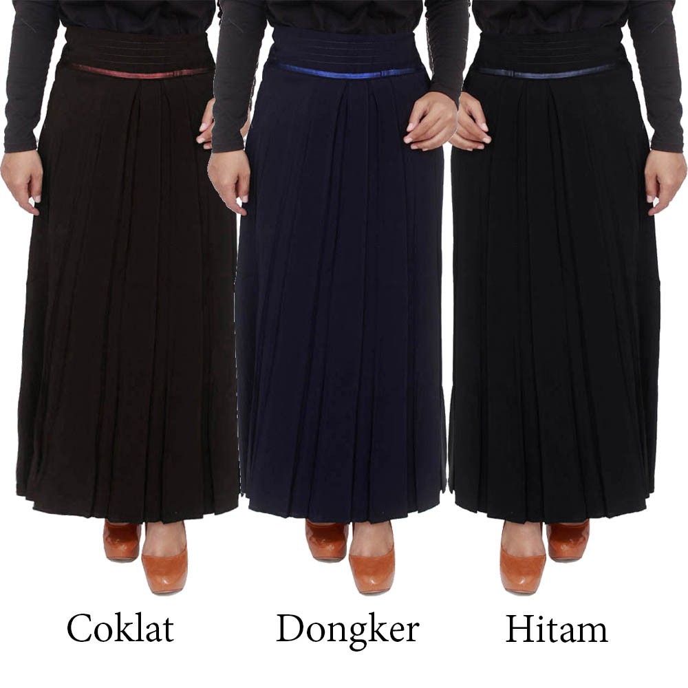 Rok Panjang Wanita Plisket Premium Ootd Hijab Formal