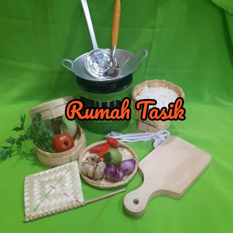 Kitchenset Mainan Masak Masakan Tradisional Paket Bakul Talenan
