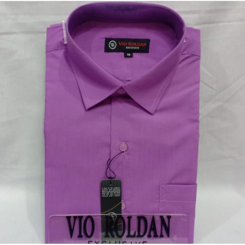 Vio Roldan Kemeja Polos Pria Kemeja Formal Kemeja Kerja Kemeja Katun Kemeja Pria //VIOLET