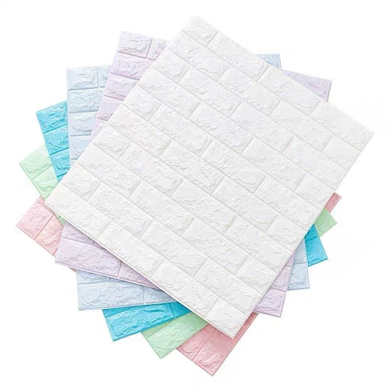 Wallpaper Foam/Wallfoam Stiker Dinding Kamar 3D Emboss High Quality Motif Bata Anak-Anak-1