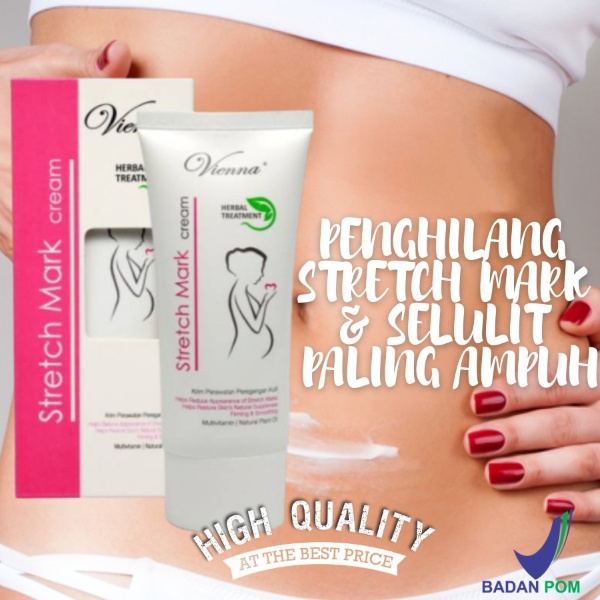 PENGHILANG STRECHMARK AMPUH PERMANEN BPOM VIENNA STRETCHMARK STRETCH MARK CREAM KRIM OBAT SALEP VIENA