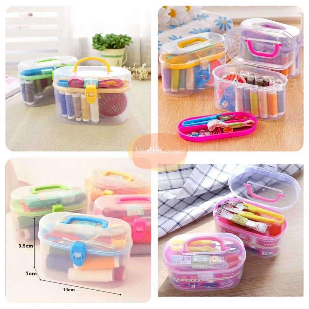 Sewing Kit Box / Alat Set Alat Jahit Isi 8 Benang / Alat Jahit / Box Perlengkapan Alat Jahit