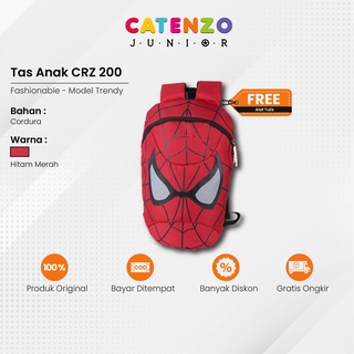 Tas Sekolah Anak Spiderman Merah Cordura