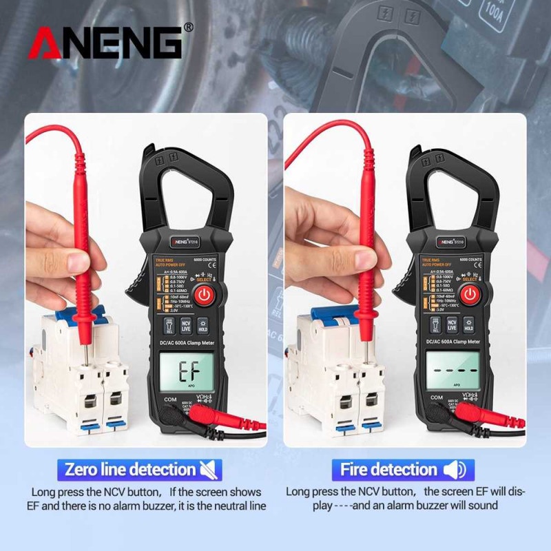 Tang Amper Ampere Set Digital Clamp Multimeter Voltage Tester LCD Ast