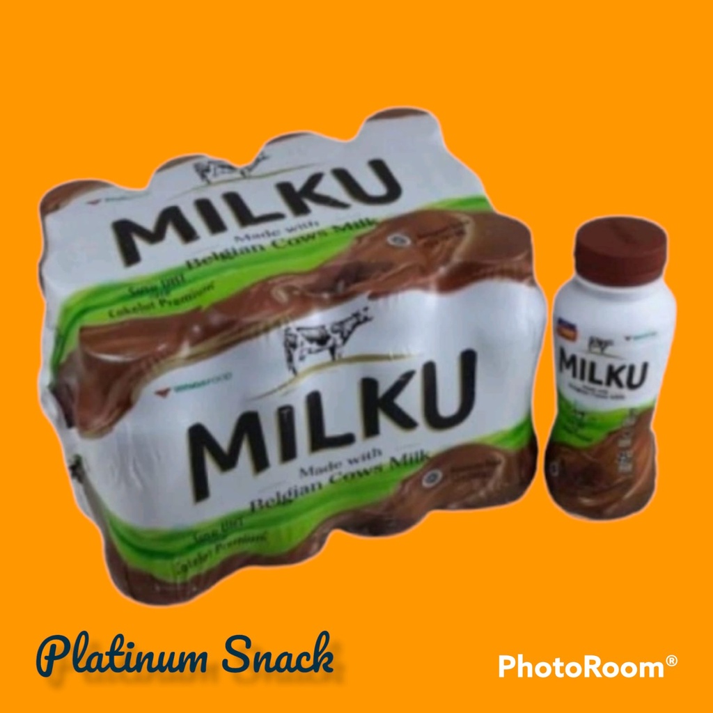 MILKU Susu UHT | Susu Siap Minum Coklat | Strawberry Premium 12 btl x 200 ML