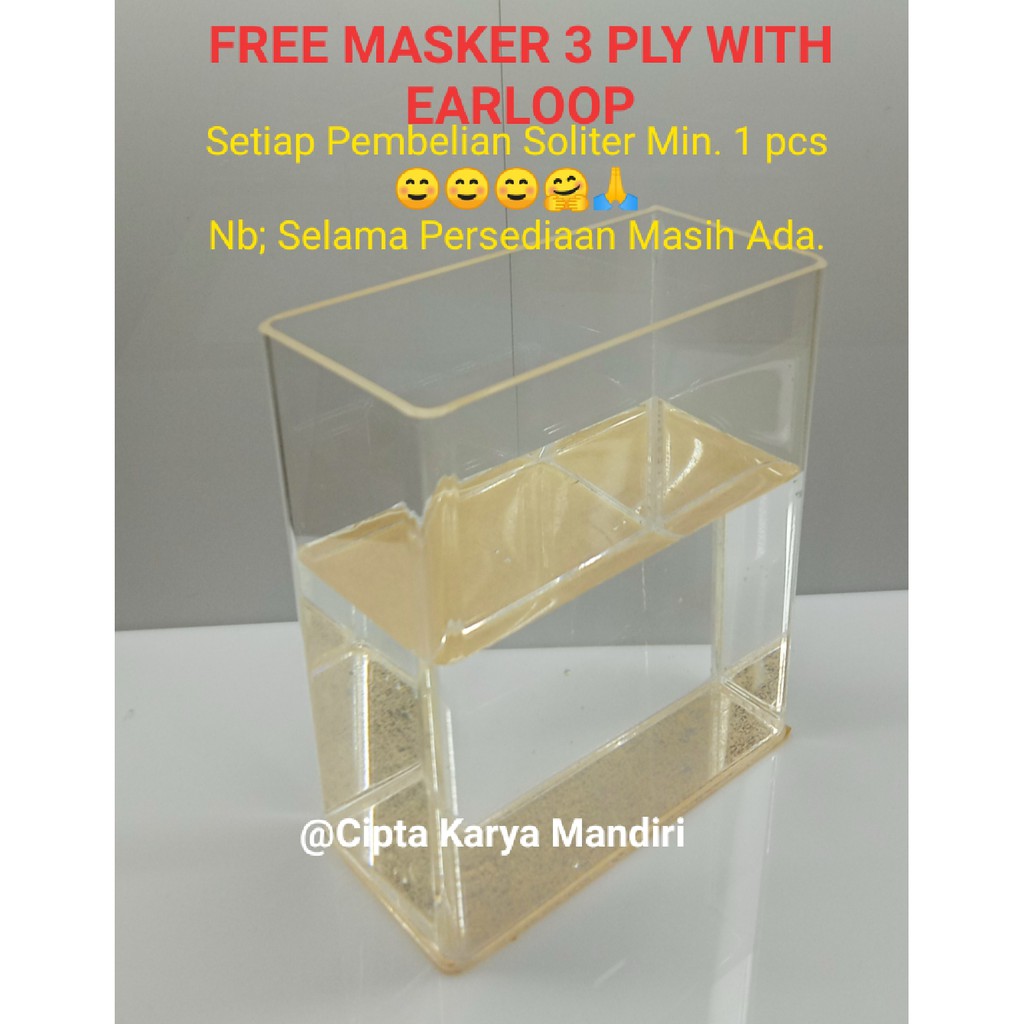 Soliter Akrilik 10 X 5 X 12 // Soliter Cupang // Akuarium Akrilik // Soliter Murah