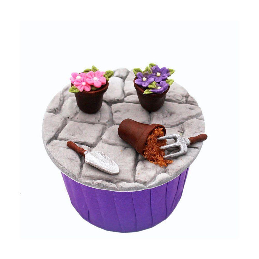 R-FLOWER 3d Castle Farm New Bakeware Cetakan Kue Dinding Cetakan Silikon