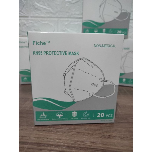 MASKER KN95 FICHE PUTIH 5PLY ISI 20PCS
