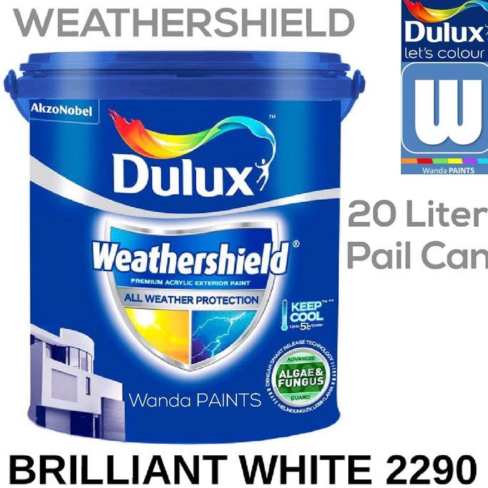 DULUX WEATHERSHIELD Cat Tembok Eksterior Brilliant White 2290 (25 KG)