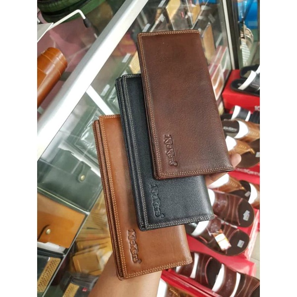 Dompet Pria Kulit Asli Panjang Embos Kickers - Tanpa Kain Furing