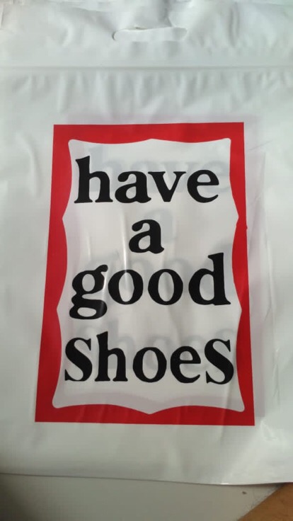 Plastik Klip Pond Ziplock 30x40 2 Warna Sablon - Custom Desain Design Sendiri Untuk Sepatu Baju Dll