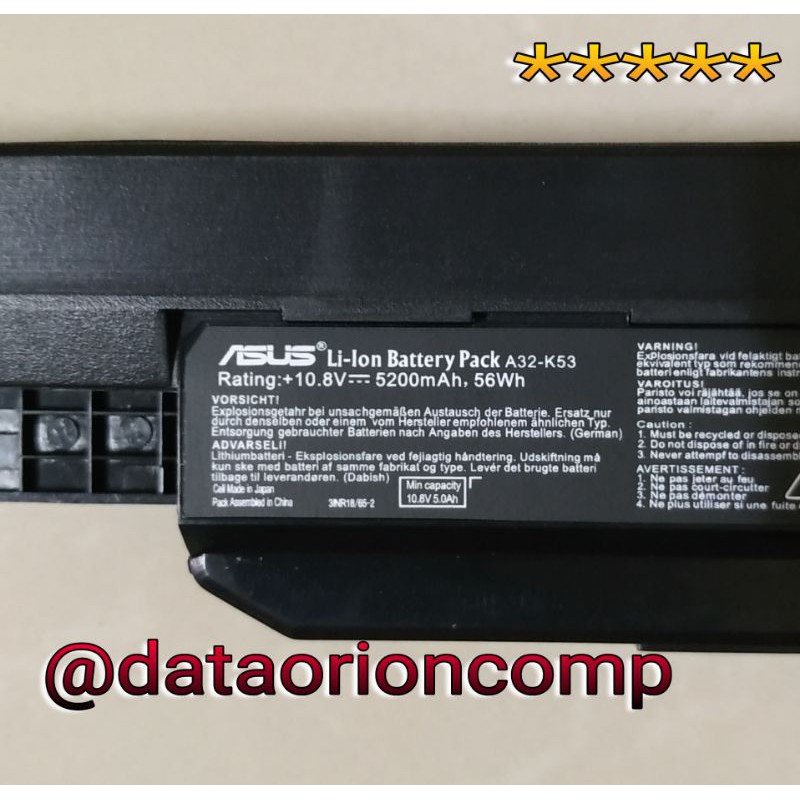 Baterai Battery Asus A43 A43E A43U A43S A53 K43 K43S K53 A32