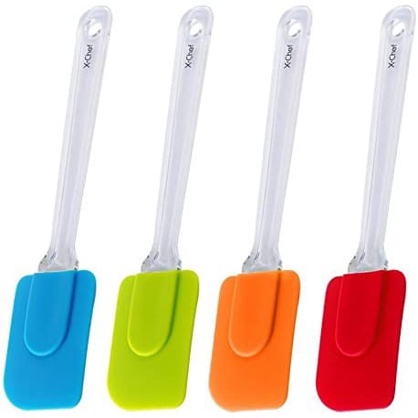 (VCM) Spatula Kue Silicon Gagang Bening/Spatula Silicon Scraper Baking Cake