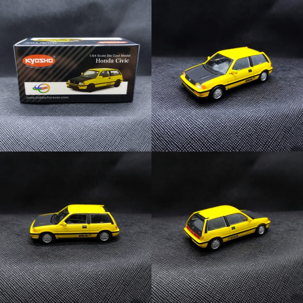 Diecast kyosho 1/64 Honda Civic Wonder Yellow