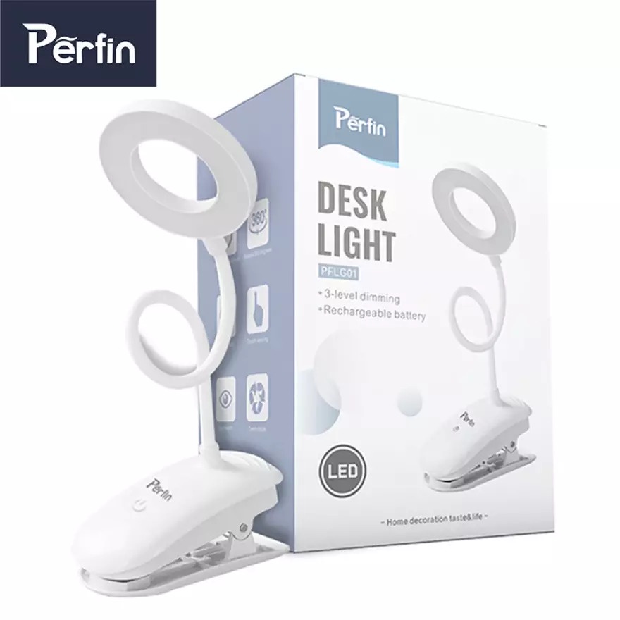 Perfin PFLG01 Lampu Meja Multifungsi Desk Light USB LED Reading Lamp