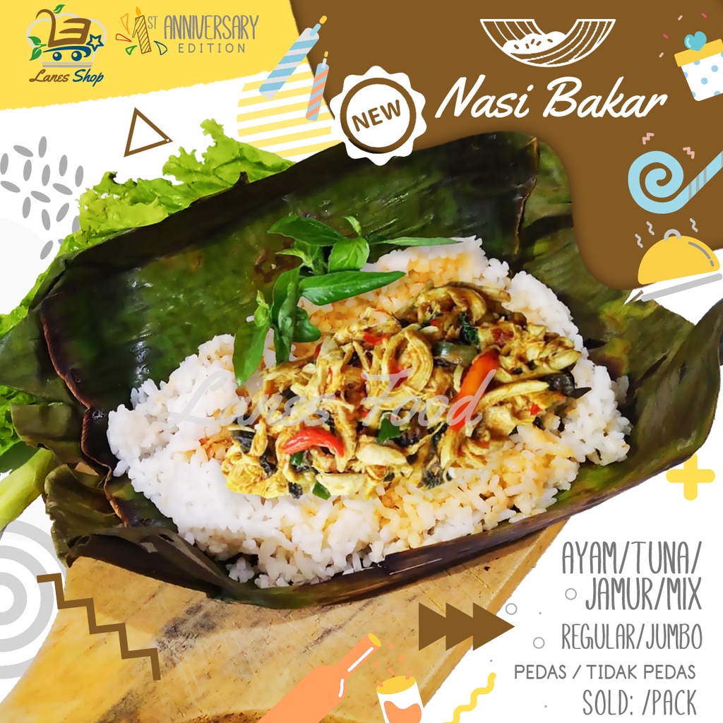 

Nasi Bakar Ayam/Tuna/Jamur/Campur Lanes Food Per Porsi Siap Saji