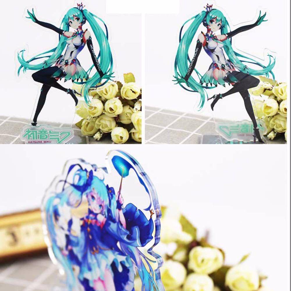 Lanfy Miku Hatsune Kartun Lucu Miku Collection Model Desktop Standing Card Sakura Princess Figure Model Plat