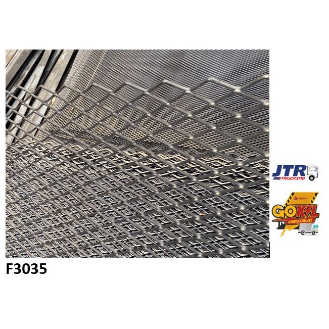 [KARGO] Expanded Metal Mesh F 3035 ukuran 1.20 x 2.40m - Kawat Ram Besi - Wiremesh
