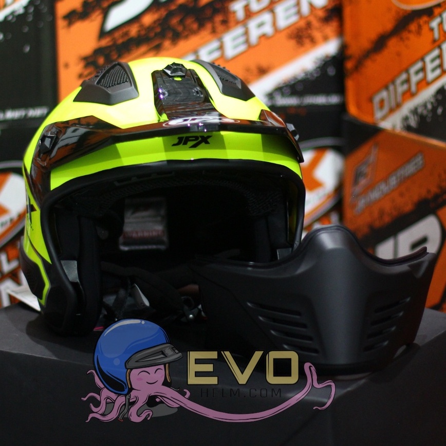 HELM JPX MX 726-R SOLID GLOSS (ONGKIR TERMURAH 2KG)