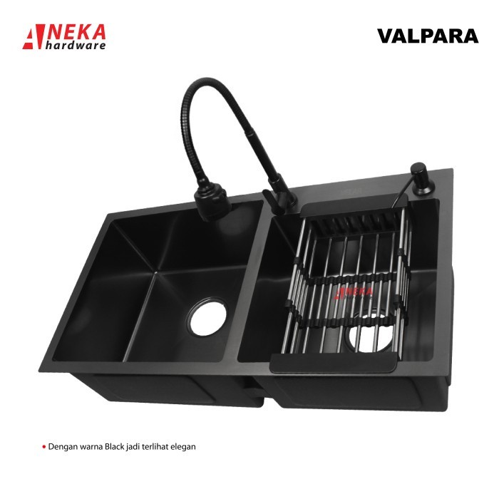 Wastafel - Kitchen Sink 8143 Original Black Model Onan / Bak Cuci Piring 2 Lubang