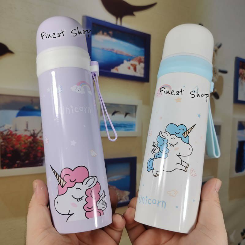 Thermos Unicorn Karakter Stainless Steel Tumbler Botol Minum Termos Anak Pony Unicorn Tahan Panas Dingin