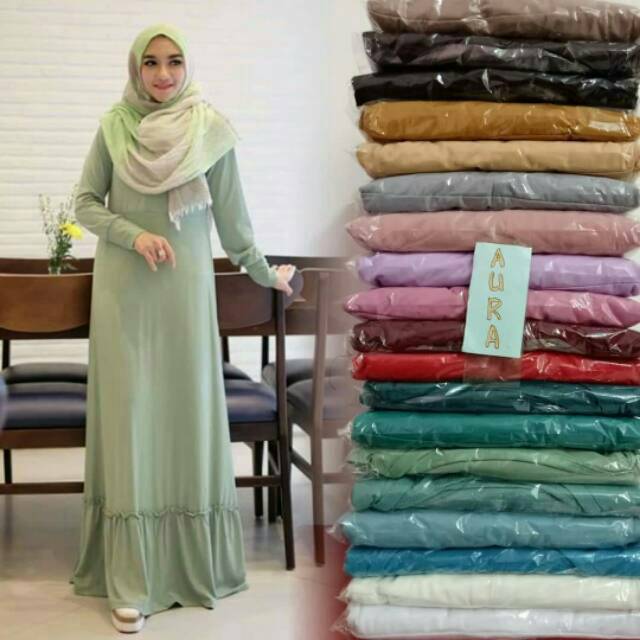 Gamis Jersey Polos Rempel Aura M - XL