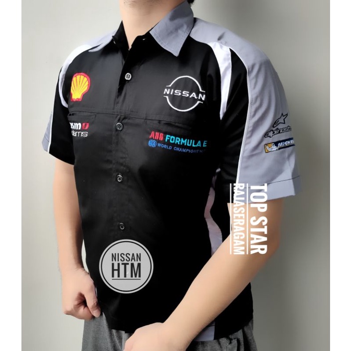 Baju Kemeja Seragam Otomotif Nissan Nismo Racing Bordir Komunitas