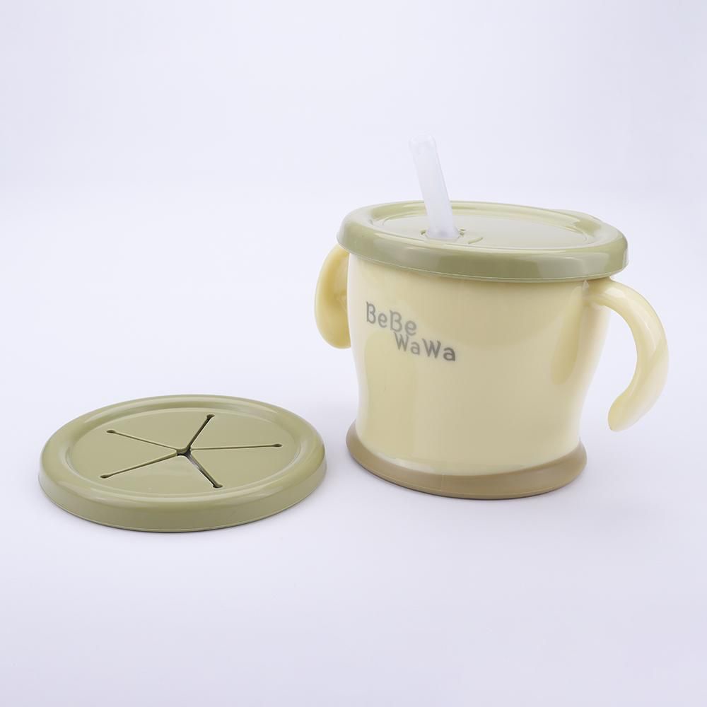 BeBeWaWa 2in1 Training Straw Cup &amp; Snack Cup / Cup De Straw Training Mug / Early-Age Training Mug / Gelas Bayi Belajar Nyedot