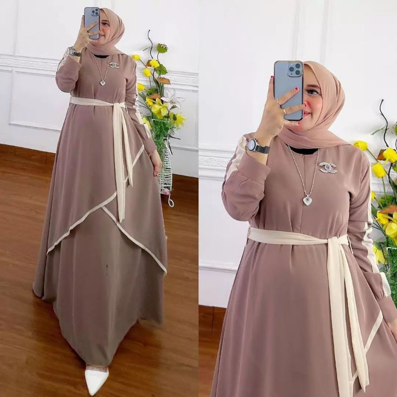 DRESS MUSLIM, baju wanita, baju gamis, dress, gamis, Baju gamis, fashion wanita, Raisa Dress