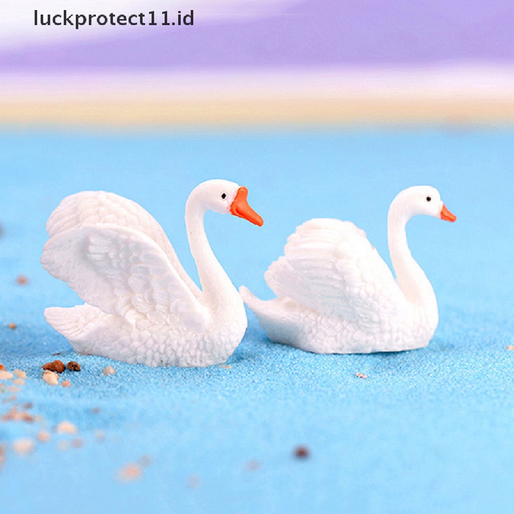 Miniatur Angsa Bahan Resin Untuk Dekorasi Rumah Boneka