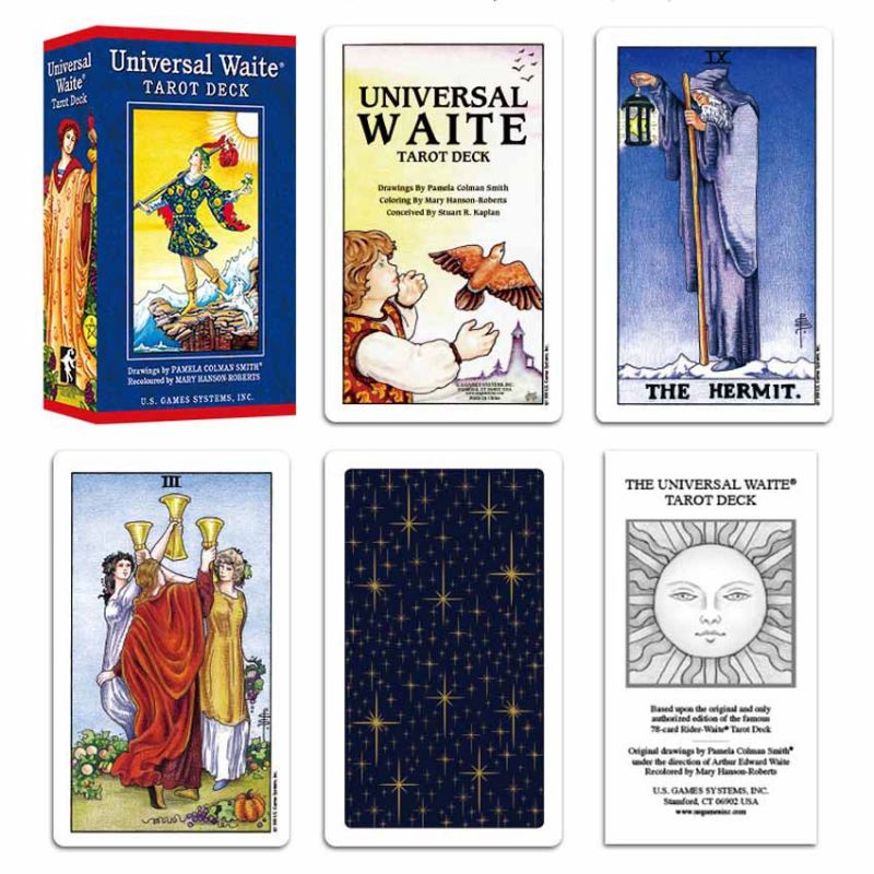 Universal Waite Tarot deck 12x7cm include guide paper