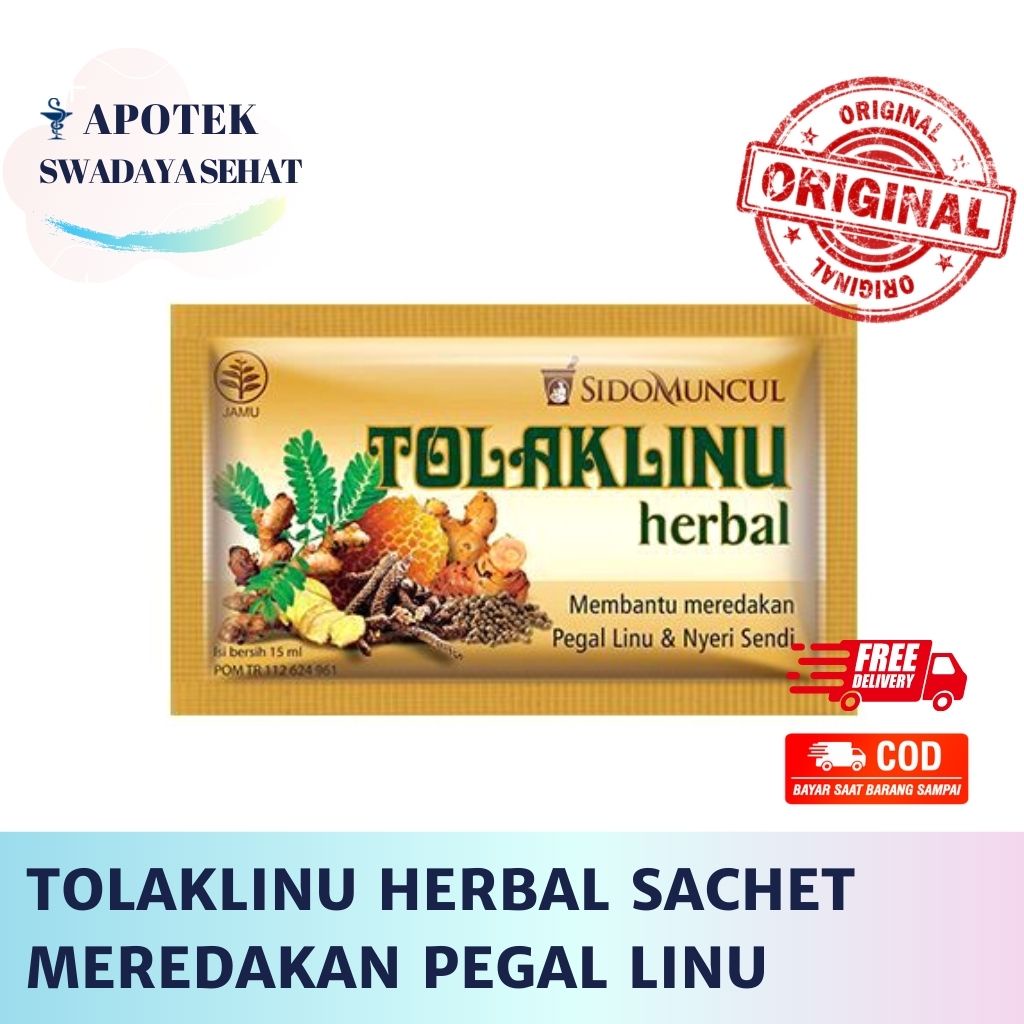 TOLAK LINU HERBAL SACHET MINT Sidomuncul - Meredakan Pegal Linu dan Nyeri Sendi Tolaklinu