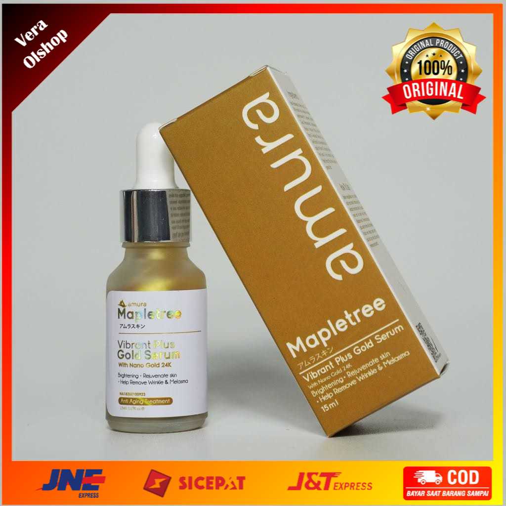 Amura Serum Gold Brightening Anti Flek Hitam Wajah Glowing | Serum Wajah Glowing