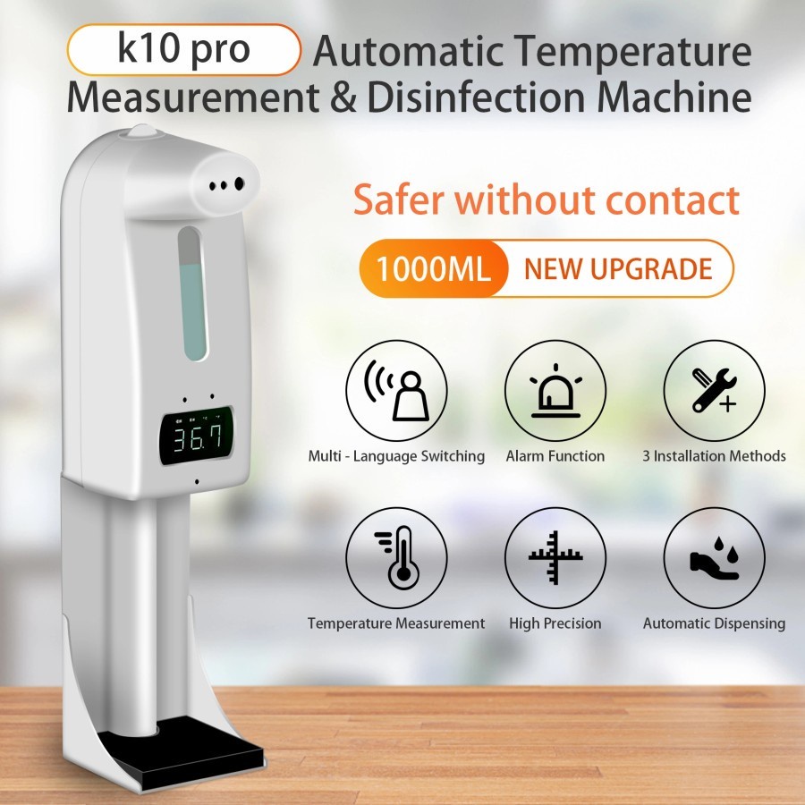 NA - k10 pro Termometer 2in1 + Sanitizer Counter Sensor Suhu Badan