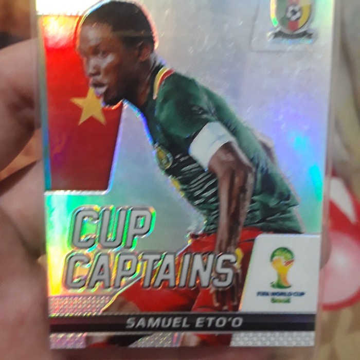 kartu panini prizm 2014 world cup samuel eto'o silver prizm