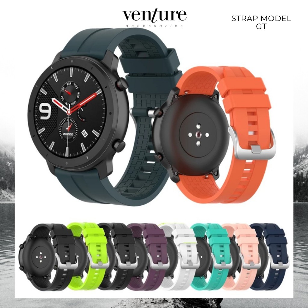 STRAP HUAMI AMAZFIT GTR 47MM MODEL GT 22MM TALI JAM SMART WATCH RUBBER