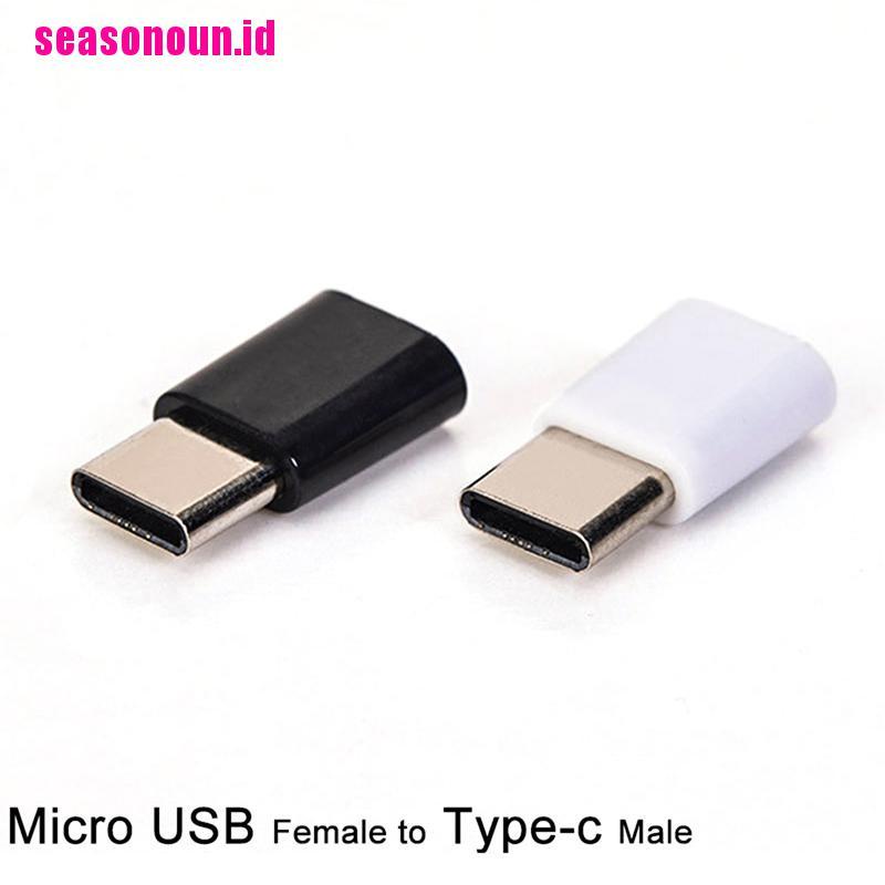 Adaptor Konverter Charger Micro USB Female Ke Tipe C Male