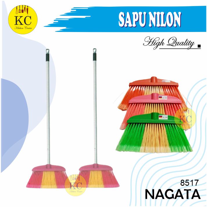 Sapu Nilon Nagata Sapu Lantai Sapu Plastik Gagang Panjang