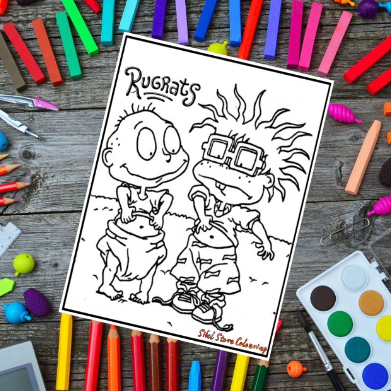 

Kertas Mewarnai Gambar Anak Tema Rugrats / Kertas Gambar (10 Lembar Gambar)