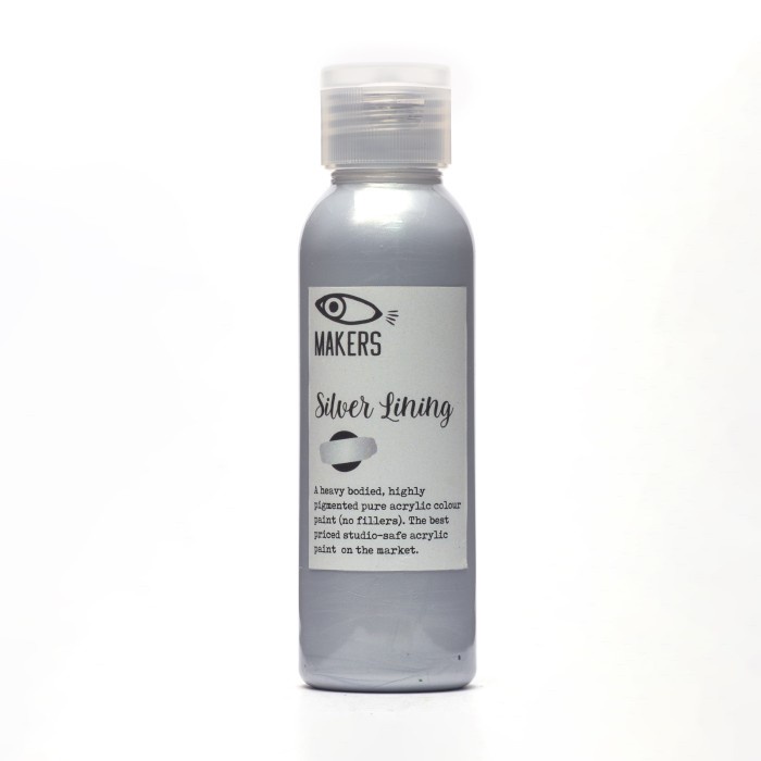 

Silver Lining Acrylic Metallic Paint 100ml by MAKERS