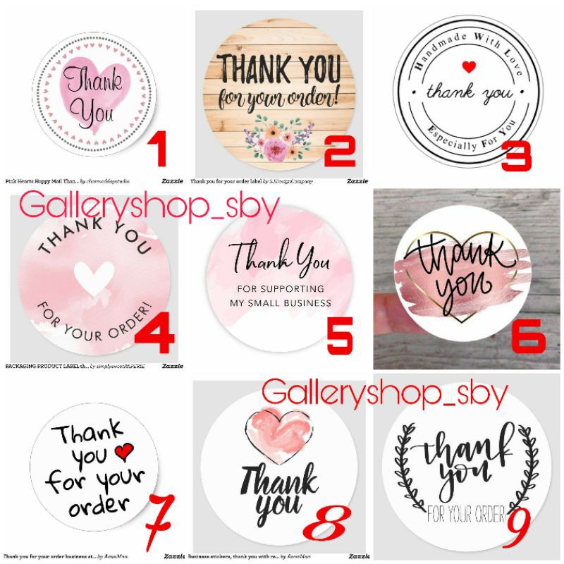 Stiker Sticker Ucapan Thank You Terima Kasih Kotak Dessert Box Kue Kering Happy Eid Mubarak Hampers Shopee Indonesia