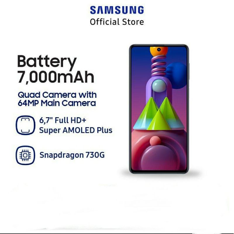 samsung m51 ram 8gb 128gb 8/128 garansi resmi sein samsung Indonesia 1 tahun