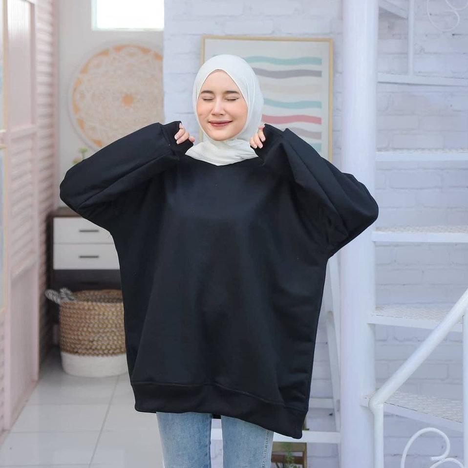 WAS.878189 ‑ BASIC SWEATER BIG SIZE XXL OVERSIZE | SWEATER WANITA OVERSIZE | SWEATER BASIC POLOS