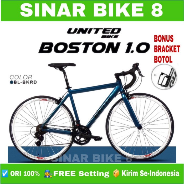 Sepeda Balap Roadbike 700 C UNITED BOSTON 1.0 Alloy 7 Speed