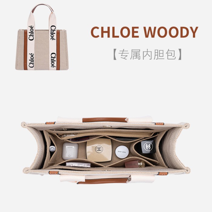 felt bag organizer for c*loe woody tote bag / insert bag / daleman tas