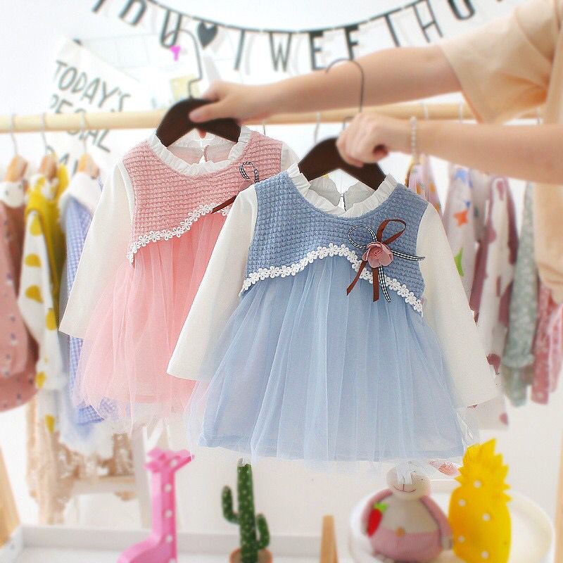 BARU! LIA012 - Dress Korea Bayi 0-2 tahun Perempuan Fashion Terlaris Baju Pesta Pergi Jalan