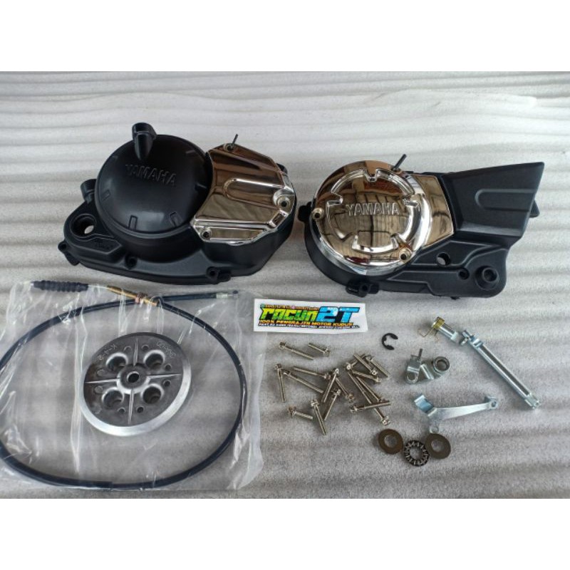 PAKET SET BAK BLOK KALTER KOPLING KANAN RX KING NEW MX HITAM DOFF COVER TURUP CROM FULL SET FREE BAO